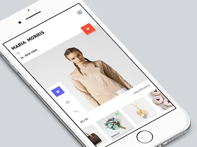 Phone book 38/90 concept design flat ios iphone mobile photo profile ui ux white