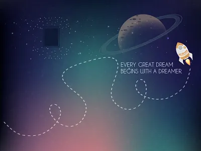 Dreamer book cover illustration space