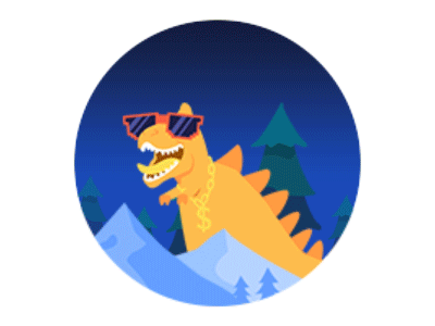 Loading animation app dinosaur gif loading pull refresh ux