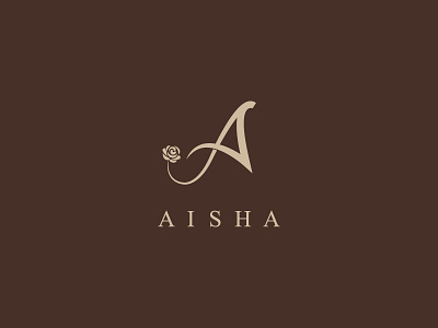 AISHA Islamic/Muslim Clothing Line beautiful blackrose brand brandidentity clothingline elegant fashion islamic logodesigner muslim rose