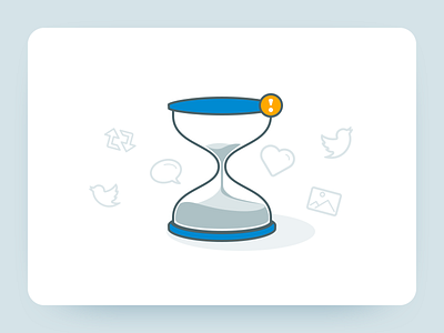 Hourglass flat icon illustration sketch