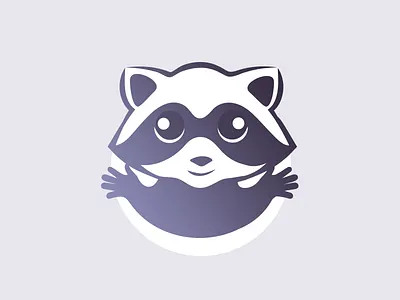 Raccoon animal black coono flat icon logo logomark mark raccoon simple