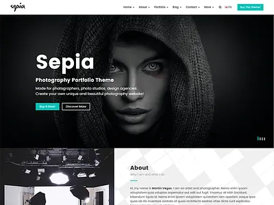 Sepia - Photography Portfolio HTML Website Template blog css3 gallery html5 photo photo albums photographer photography portfolio responsive themetorium website template