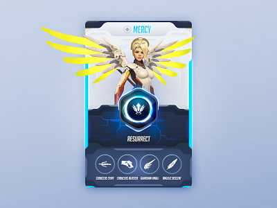 Overwatch card card game gaming heroes never die mercy overwatch ui