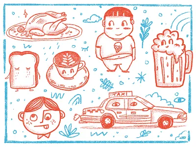 Illustrations for SayWhatWithFriends Playing Cards cards cute digital drawing illustration line photoshop sketch