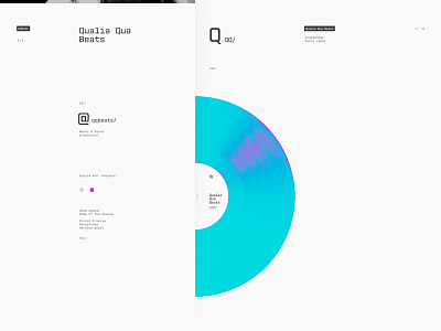 Qualia: Recovery / [XXMVII] color cover dark fullscreen label lp minimal music musiclabel sound web