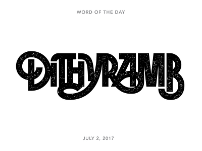 Dithyramb lettering logo type typography