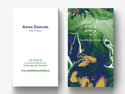 Hey Dribbblers! business card design marbling print