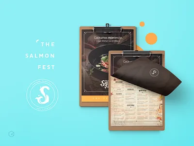 The Salmon Fest composition festival fresh identity menu print rustic salmon