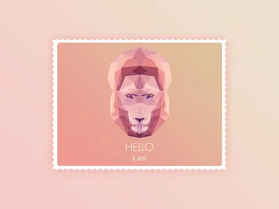 [Low-poly] Lion animals leo lion low poly