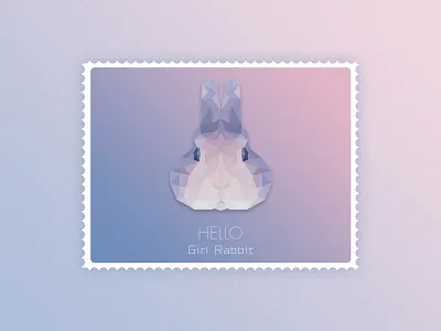 [Low-poly] Girl Rabbit animals low poly rabbit