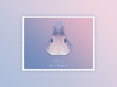 [Low-poly] Girl Rabbit animals low poly rabbit