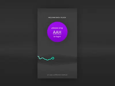 Daily UI 001 — Please sing 'AAH' to login app coach daily login personal singin ui
