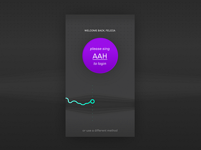 Daily UI 001 — Please sing 'AAH' to login app coach daily login personal singin ui