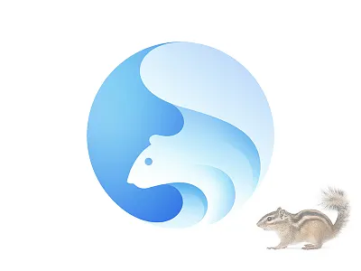 Chipmunk animal chipmunk logo yp © yoga perdana