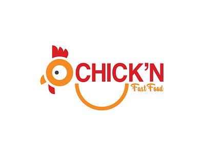 Ochick'n chicken fast food food fun logo smile