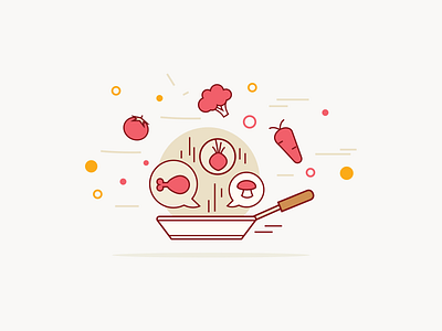 Food Recipes colors food illustration ios mobile recipes ui ux