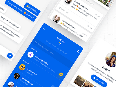 BlipMe - Send Blip app blipme blips campus cards ios location map mobile people social