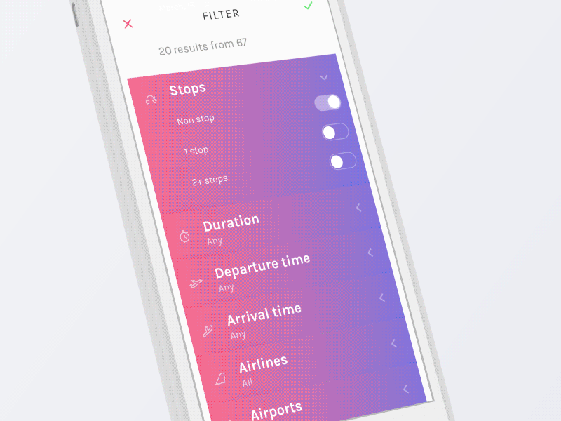 Flight App Transitions app appdesign clean flight booking interaction ios light mobile travel ui ux