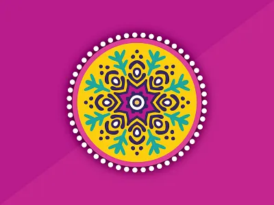 Rangoli - Motif art colors indian kolam motif rangoli splash tradition