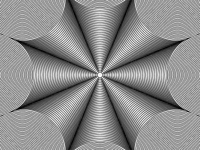 Day80- 'Vertigo II' 100days black and white blend tool lines shapes