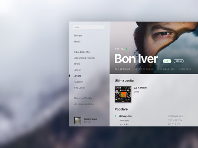 Spotify White blur concept music redesign spotify ui ux