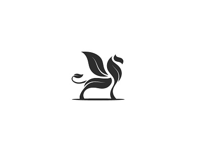 Green Gryphon - Greenphon animal bird brand gryphon illustration leaves lion logo mark nature