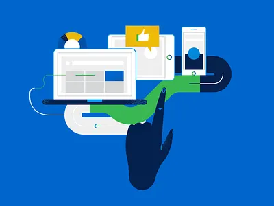 Ways to connect branding connection devices digital illustration information