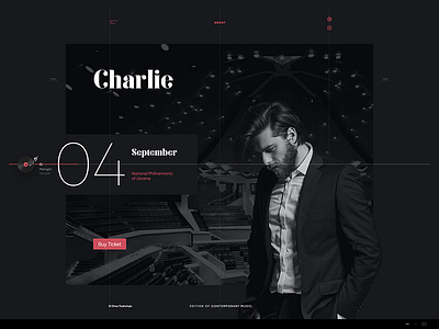 EoCM. Live interface jazz minimal music photo ui ux web