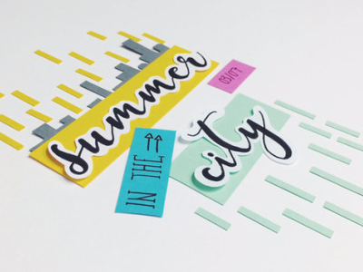 summer in the city cutout handlettering handmade illustration lettering papercut papercutting paperillustration quote songtext