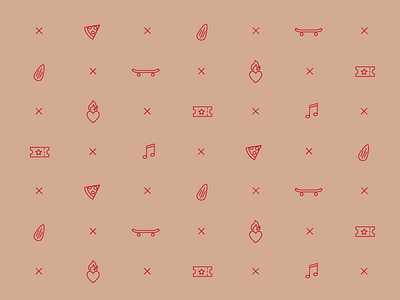 Teen pattern icons pattern