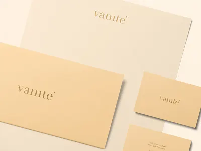 Vanité beauty brand branding foil gold identity inspiration logo print skincare stationery