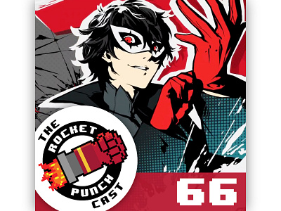 Redesigned Rocket Punch Thumbnail black frame podcast red thumbnail white yellow
