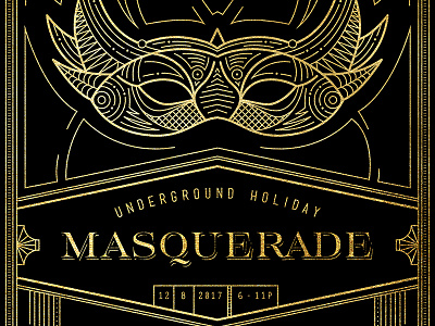 Masquerade Holiday Invite illustration invite mask masquerade vector