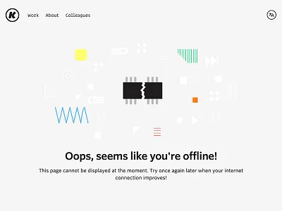 Kollegorna.se "offline" page kollegorna offline progressive web app pwa service worker