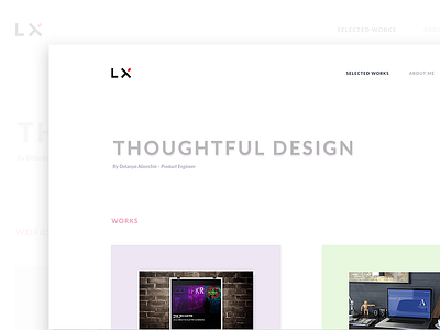 Pdesign clean landing page minimalist photoshop portfolio web