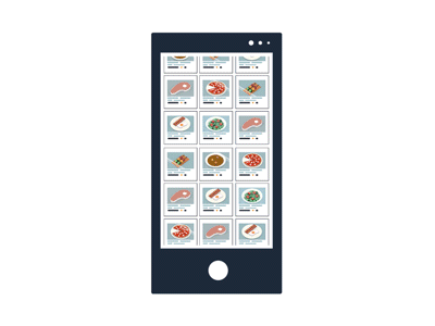 Social/Menu facebook heart instagram isometric like menu smartphone social ui ux