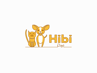 Hibipet cat design dog fun graphic identity logo pet typography