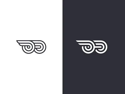 Wheels axle car circle geometric icon line lineout logo simple speed wheels wings