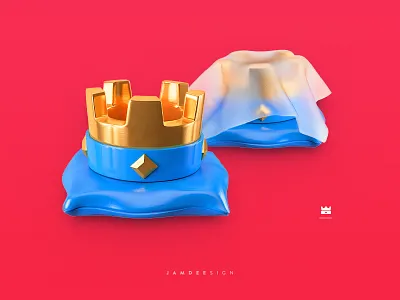 Crown of Clash Royale 3d c4d clash crown gold illustration of ps royale
