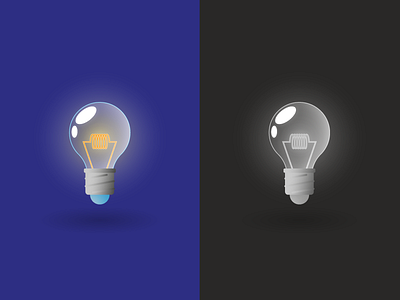 Light Bulb gradient graphic design icon illustration light logo shade shadow