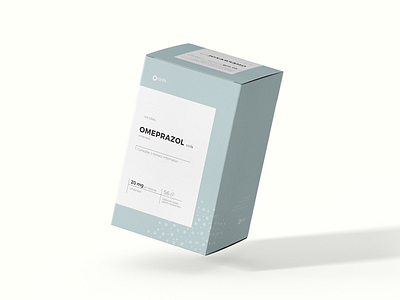 Minimal OMEPRAZOL packaging - redesign box design farmácia medical medicine minimal packaging packagingdesign pharmacy pills portugal