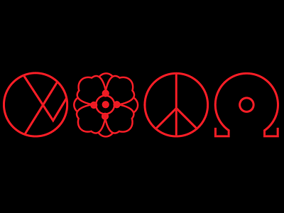 Viral Black Band Logo alarm. album art. icons. runes. sleeve. the vector.