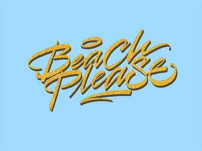 Dribbble_Beach calligraphy freehand handwriting handwritten kaligrafia lettering liternictwo litery powerscripts script typografia typography