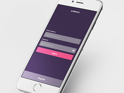 Warkk - Sign In app brand log in logo pink purple screen sign in warkk