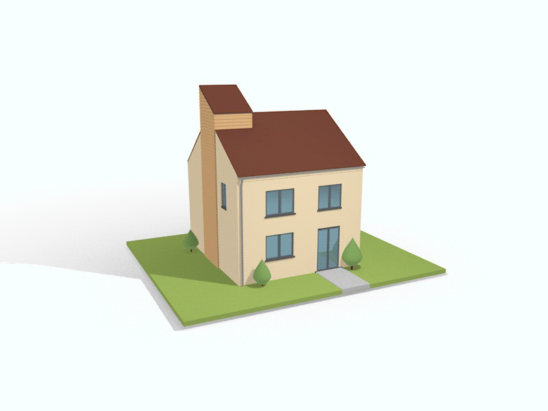 House Build 3d c4d house