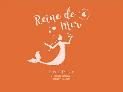 Energy body wash branding bubbles clean illustration logo mermaids moods package design tub under the sea water