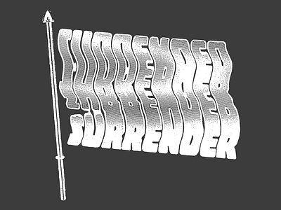 Surrender flag photocopy typography