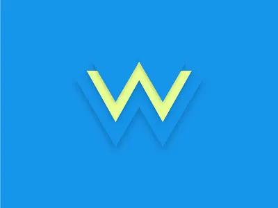 W illustration letter type typehue w