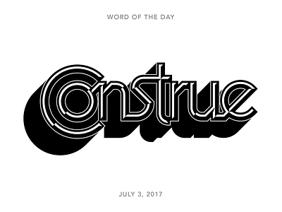 Construe lettering logo type typography